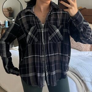 Free people flannel worn once